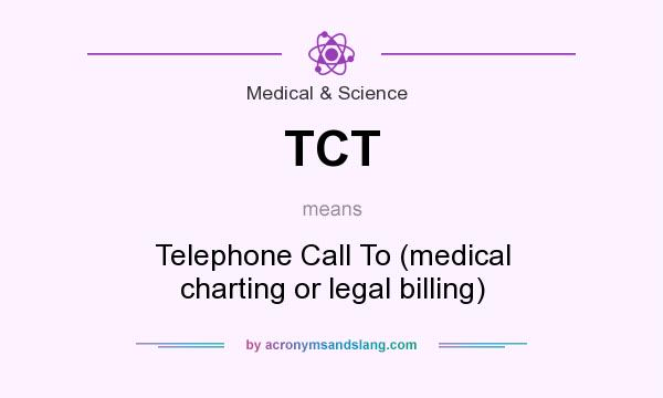 What does TCT mean? It stands for Telephone Call To (medical charting or legal billing)