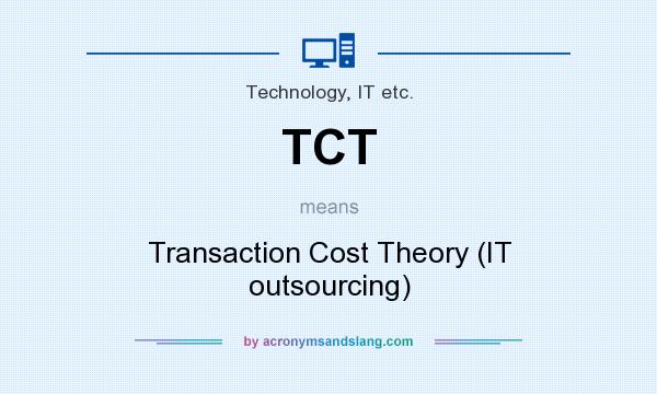 What does TCT mean? It stands for Transaction Cost Theory (IT outsourcing)