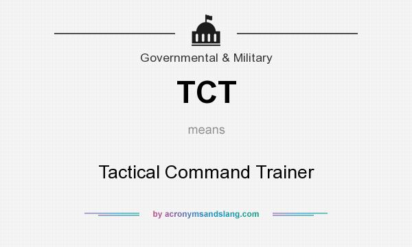 What does TCT mean? It stands for Tactical Command Trainer