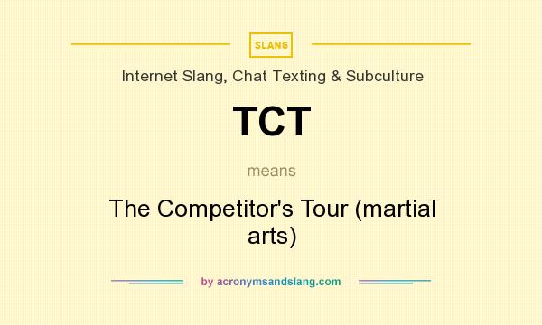 What does TCT mean? It stands for The Competitor`s Tour (martial arts)