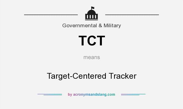 What does TCT mean? It stands for Target-Centered Tracker