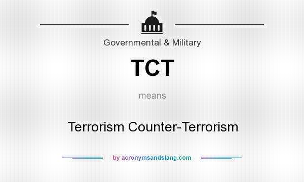 What does TCT mean? It stands for Terrorism Counter-Terrorism