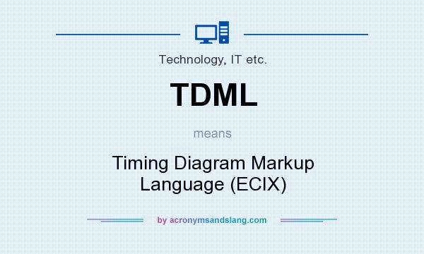 What does TDML mean? It stands for Timing Diagram Markup Language (ECIX)