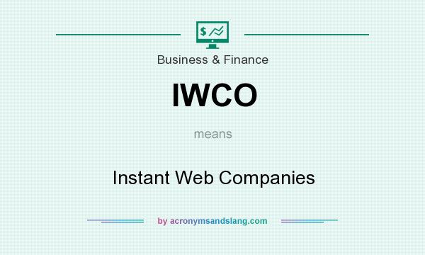 What does IWCO mean? It stands for Instant Web Companies