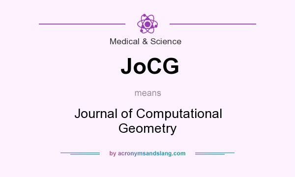 What does JoCG mean? It stands for Journal of Computational Geometry