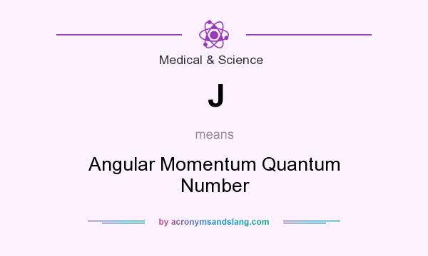 What does J mean? It stands for Angular Momentum Quantum Number