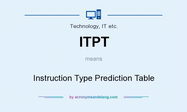 What does ITPT mean? It stands for Instruction Type Prediction Table