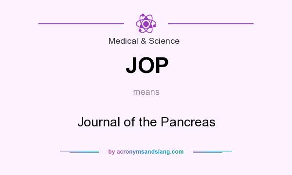What does JOP mean? It stands for Journal of the Pancreas
