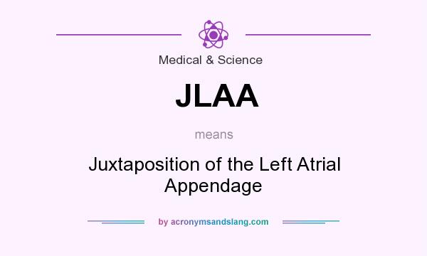 What does JLAA mean? It stands for Juxtaposition of the Left Atrial Appendage