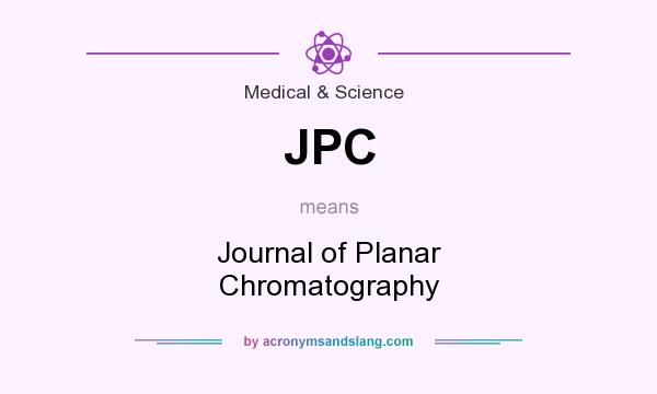What does JPC mean? It stands for Journal of Planar Chromatography