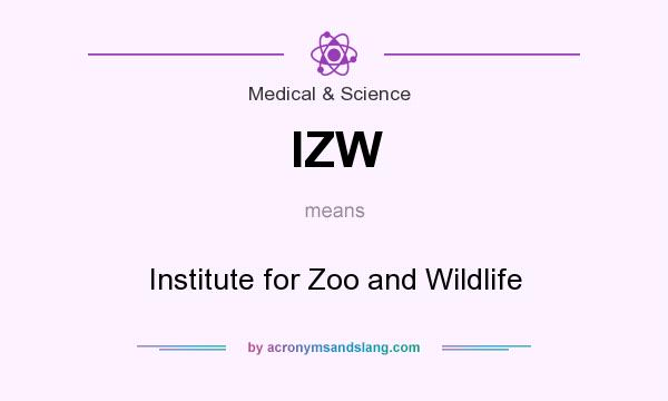 What does IZW mean? It stands for Institute for Zoo and Wildlife