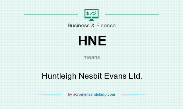 What does HNE mean? It stands for Huntleigh Nesbit Evans Ltd.