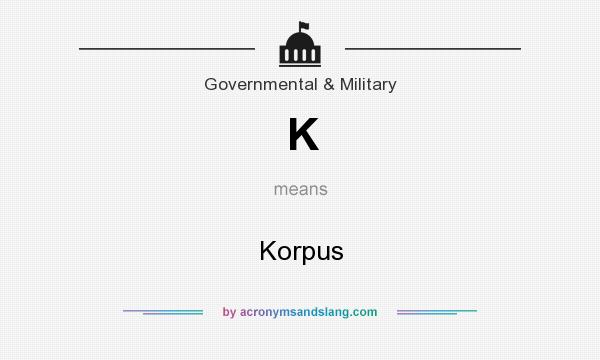 What does K mean? It stands for Korpus
