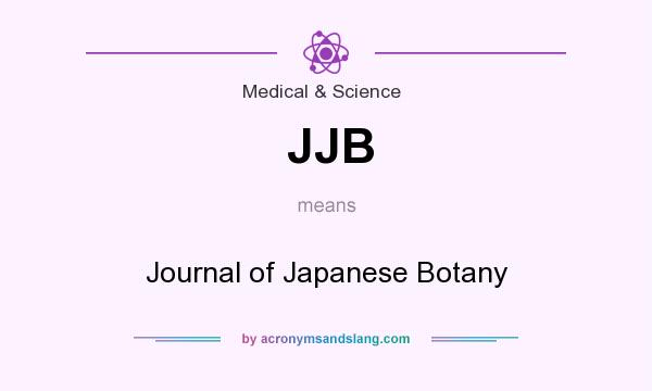 What does JJB mean? It stands for Journal of Japanese Botany