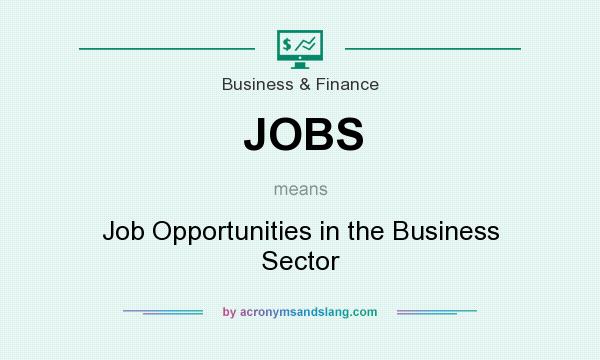 What does JOBS mean? It stands for Job Opportunities in the Business Sector