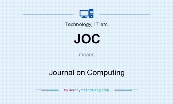 What does JOC mean? It stands for Journal on Computing