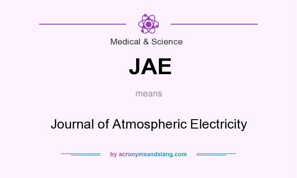 What does JAE mean? It stands for Journal of Atmospheric Electricity
