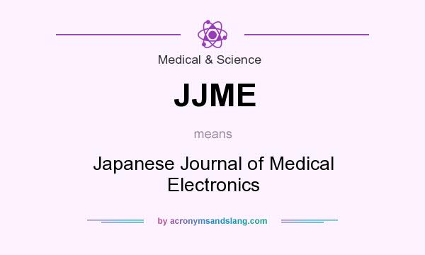 What does JJME mean? It stands for Japanese Journal of Medical Electronics