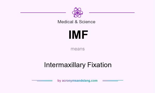 What does IMF mean? It stands for Intermaxillary Fixation