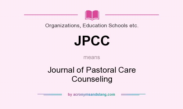What does JPCC mean? It stands for Journal of Pastoral Care Counseling