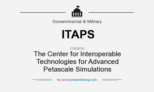 What does ITAPS mean? It stands for The Center for Interoperable Technologies for Advanced Petascale Simulations