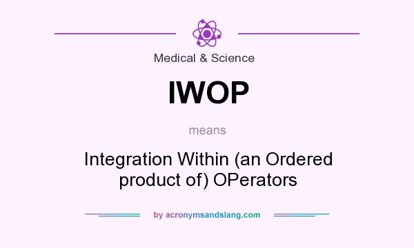 What does IWOP mean? It stands for Integration Within (an Ordered product of) OPerators