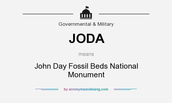 What does JODA mean? It stands for John Day Fossil Beds National Monument