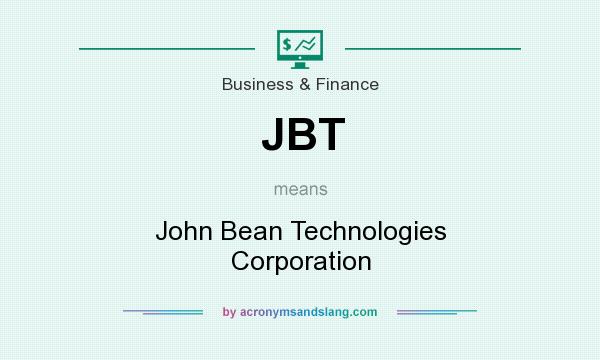 What does JBT mean? It stands for John Bean Technologies Corporation