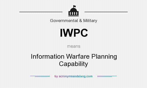What does IWPC mean? It stands for Information Warfare Planning Capability