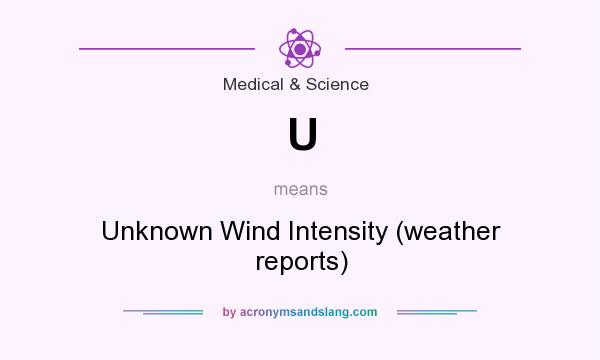 What does U mean? It stands for Unknown Wind Intensity (weather reports)