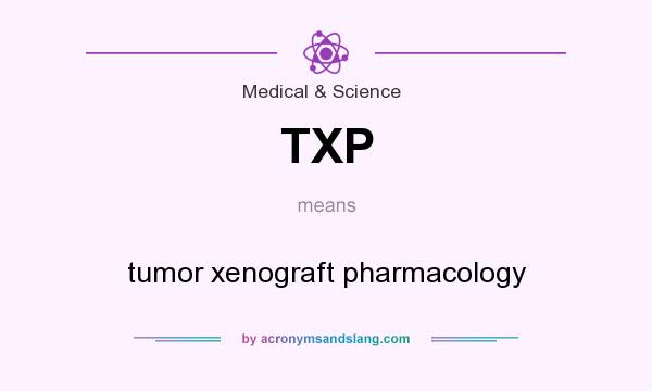 What does TXP mean? It stands for tumor xenograft pharmacology