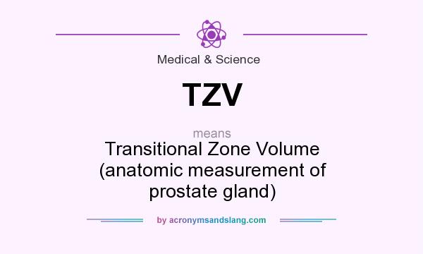 What does TZV mean? It stands for Transitional Zone Volume (anatomic measurement of prostate gland)