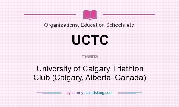 What does UCTC mean? It stands for University of Calgary Triathlon Club (Calgary, Alberta, Canada)