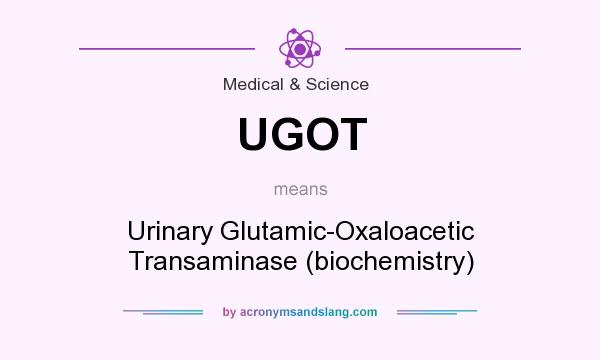 What does UGOT mean? It stands for Urinary Glutamic-Oxaloacetic Transaminase (biochemistry)
