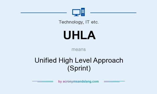 What does UHLA mean? It stands for Unified High Level Approach (Sprint)