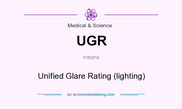 What does UGR mean? It stands for Unified Glare Rating (lighting)