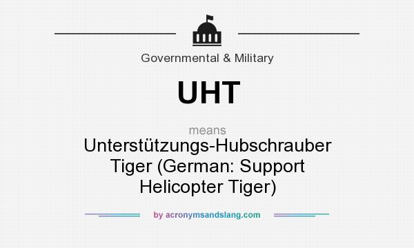 What does UHT mean? It stands for Unterstützungs-Hubschrauber Tiger (German: Support Helicopter Tiger)