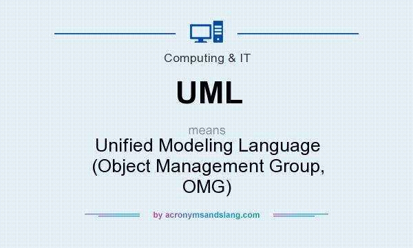 What does UML mean? It stands for Unified Modeling Language (Object Management Group, OMG)