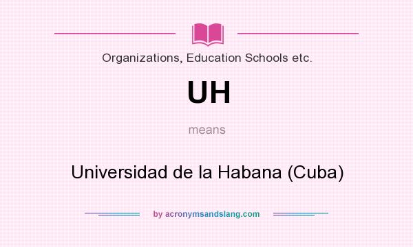 What does UH mean? It stands for Universidad de la Habana (Cuba)