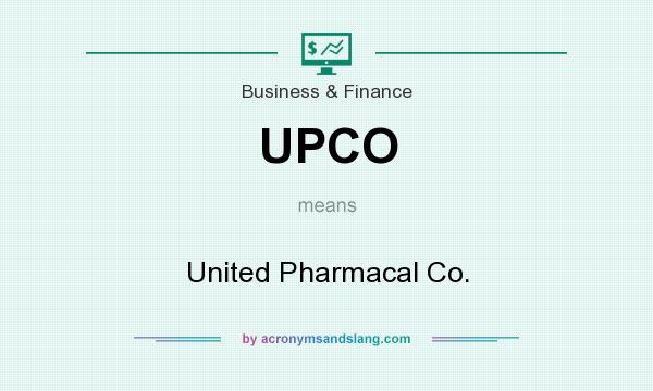 What does UPCO mean? It stands for United Pharmacal Co.