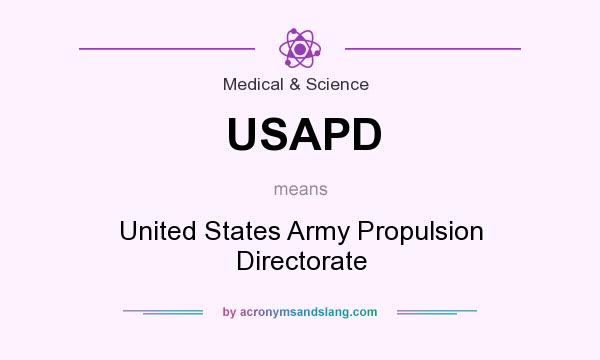 What does USAPD mean? It stands for United States Army Propulsion Directorate