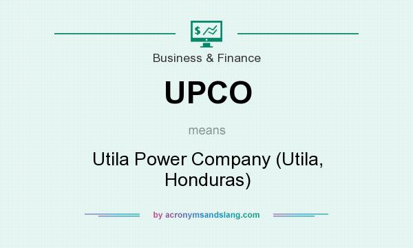 What does UPCO mean? It stands for Utila Power Company (Utila, Honduras)