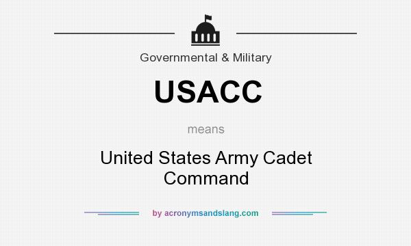 What does USACC mean? It stands for United States Army Cadet Command