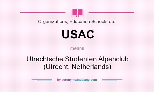 What does USAC mean? It stands for Utrechtsche Studenten Alpenclub (Utrecht, Netherlands)