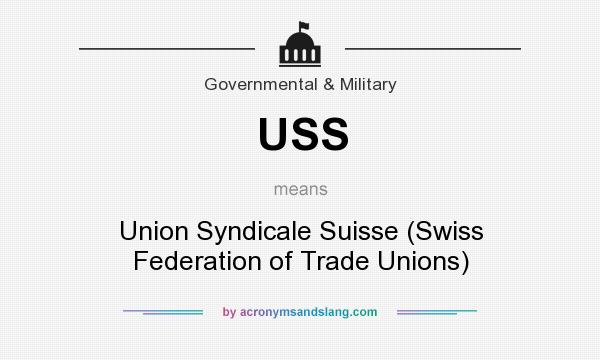What does USS mean? It stands for Union Syndicale Suisse (Swiss Federation of Trade Unions)
