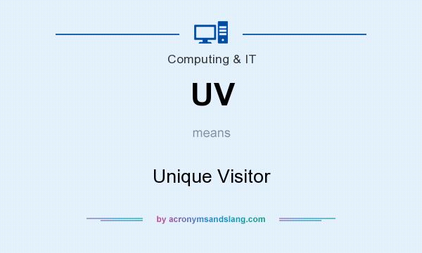 What does UV mean? It stands for Unique Visitor