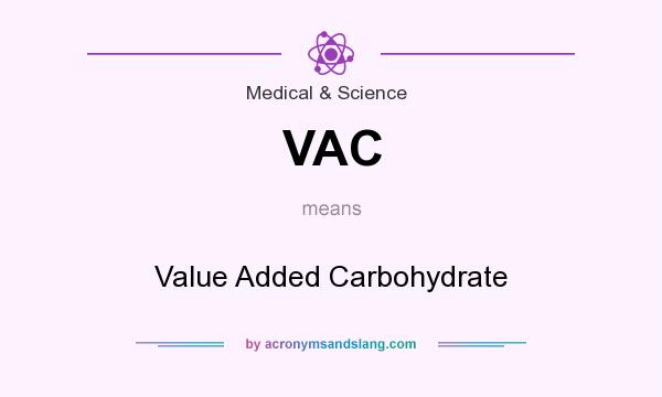 What does VAC mean? It stands for Value Added Carbohydrate