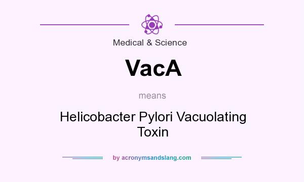 What does VacA mean? It stands for Helicobacter Pylori Vacuolating Toxin
