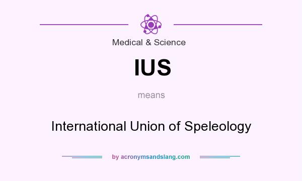 What does IUS mean? It stands for International Union of Speleology