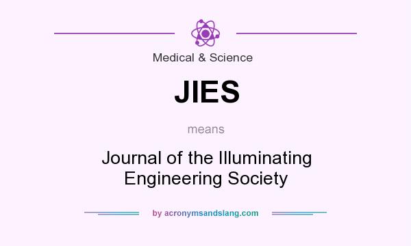 What does JIES mean? It stands for Journal of the Illuminating Engineering Society